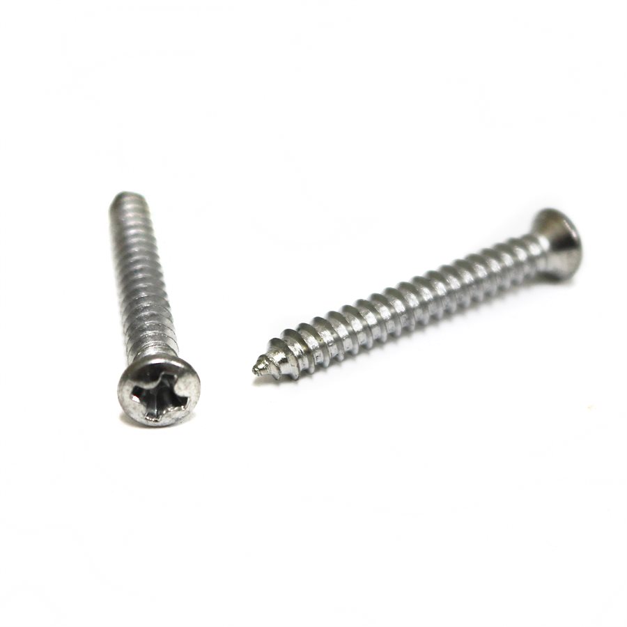 Phillips Oval Head Tapping Screw X W Head Chrome