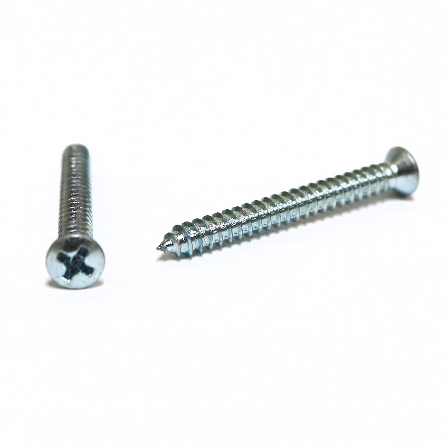 Phillips Oval Head Tapping Screws 8 X 1 1 2 W 6 Head Zinc