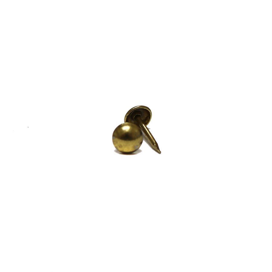 Smooth Brass 3/8 Decorative Upholstery Tacks, Round Smooth Head (1000