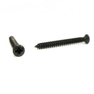 Phillips Oval Head Tapping Screws #8 x 1 1/2" w/ #6 Head Black