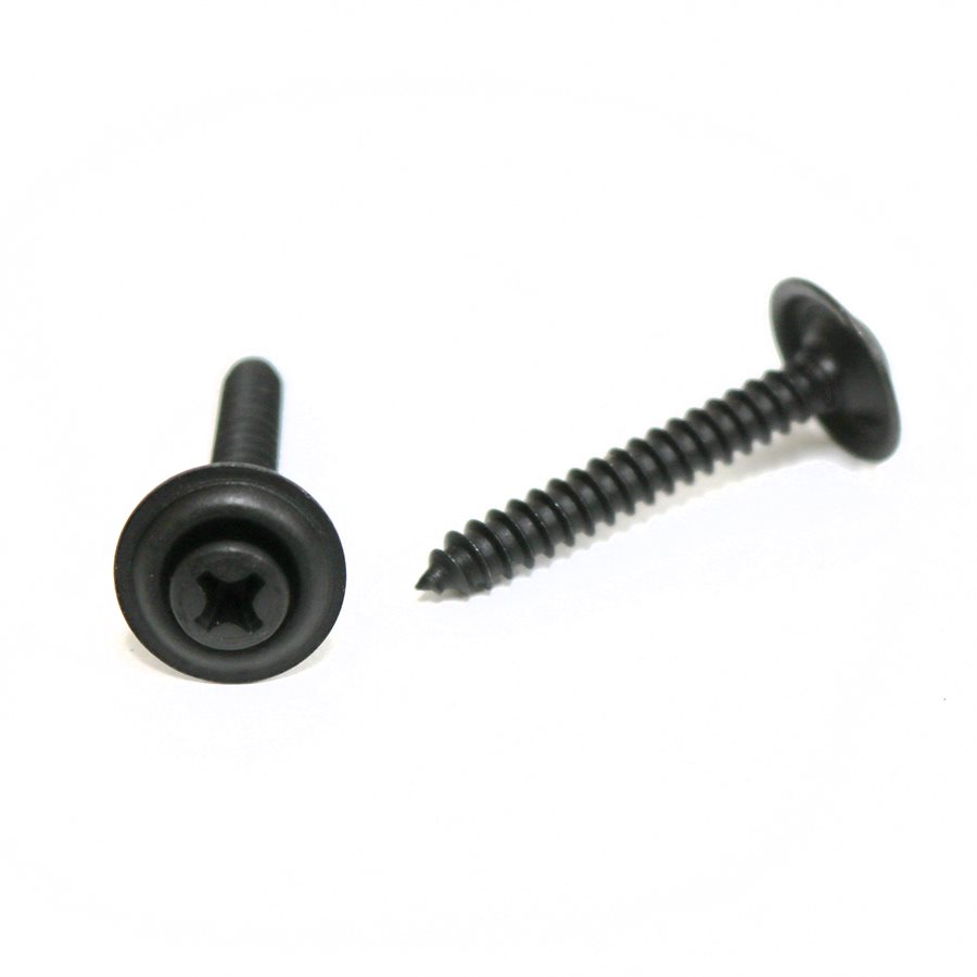 Phillips Oval Head Sems Tapping Screws W Countersunk Washer 8 X 1 14 W 6 Head Black 