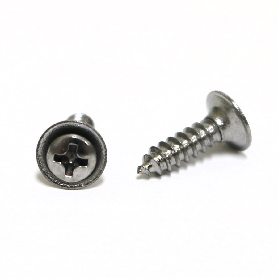 Phillips Oval Head Sems Tapping Screws w/ Flush Washers #8 x 5/8