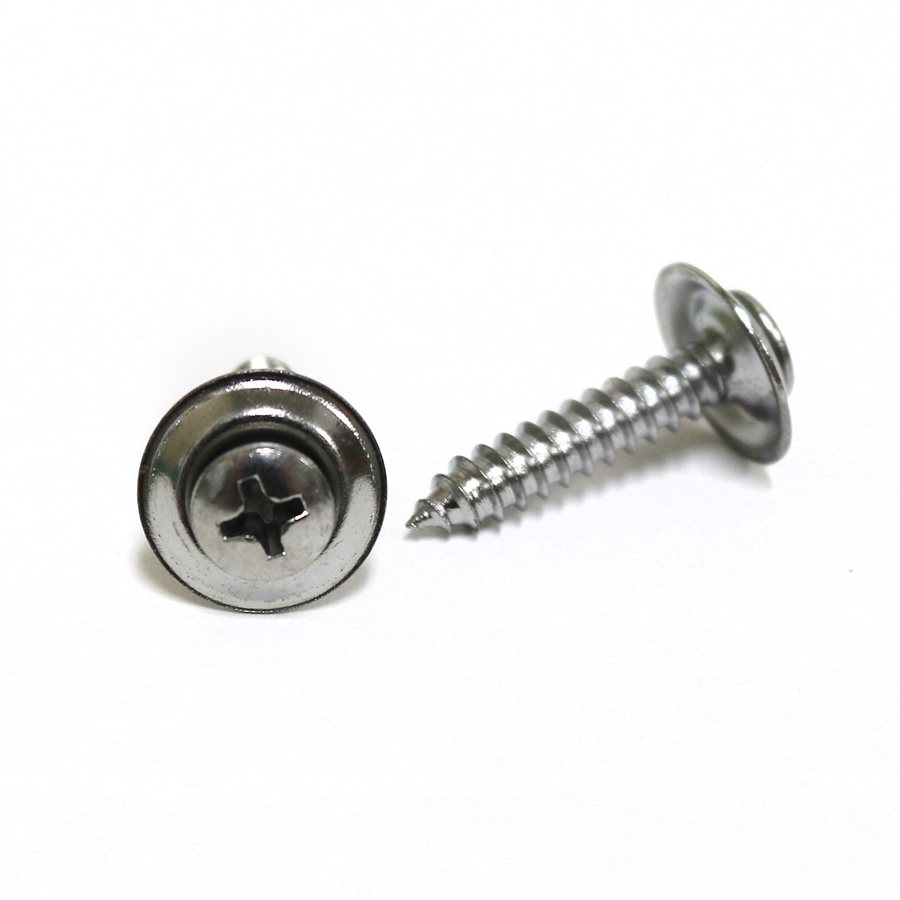 Phillips Oval Head Sems Tapping Screws w/ Countersunk Washer #10 x 1