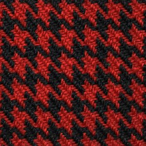 Nova Houndstooth Automotive Cloth Red