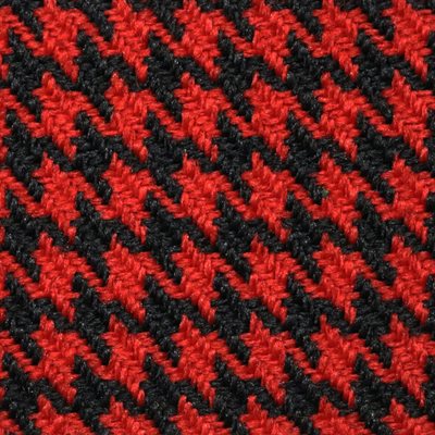 Nova Houndstooth Automotive Cloth Red